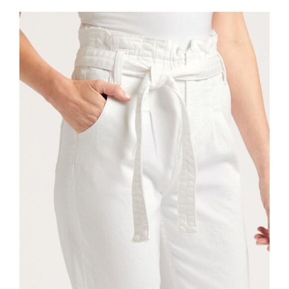 HUDSON | Remi High Rise Paperbag Straight in Color BLACK - Picture 3 of 16